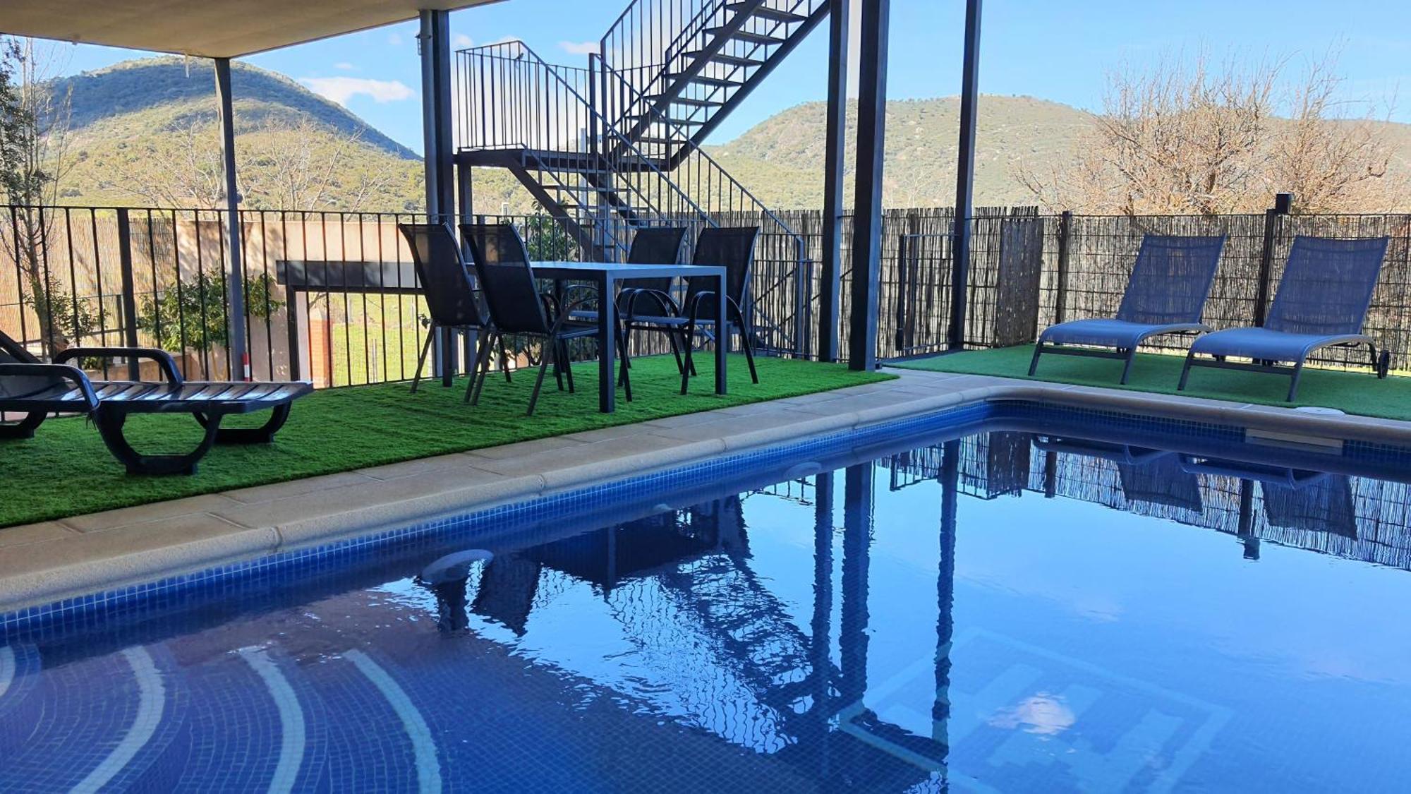 Casa Con Piscina En Parque Nacional De Cabaneros Navas de Estena ภายนอก รูปภาพ